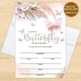 thumbnail image 2 of Baby Shower Invitations, Baby Shower Party Invitations for Boy Girl, 25 Sets Pink Pampas Grass Fill in Invites Cards with Envelopes, A Little Butterfly is on Her Way Baby Shower for Party Supplies, 2 of 6