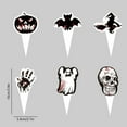 thumbnail image 3 of 6 Pcs Halloween Cake Toppers Decorations, Witch Bat Castle 3D Black Tree Spider Pumpkin Skull Head Eyeballs Skeleton Hands Tombstone for Party(B), 3 of 9