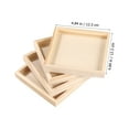 thumbnail image 2 of FRCOLOR 5Pcs Wooden Nested Serving Trays Square Shape Puzzle Toy Trays Practical Blocks Storage Trays, 2 of 4