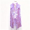 thumbnail image 3 of Girls' Christmas Sequin Shawl 3-10Y - Sparkly Hooded Stage Performance Cape for Festival Dress-Up & Party Outfits, 3 of 5