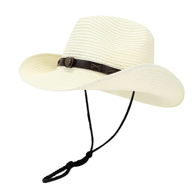 Sombrero de paja estilo Panamá: sombrero ligero y transpirable para actividades al aire libre y playa en verano