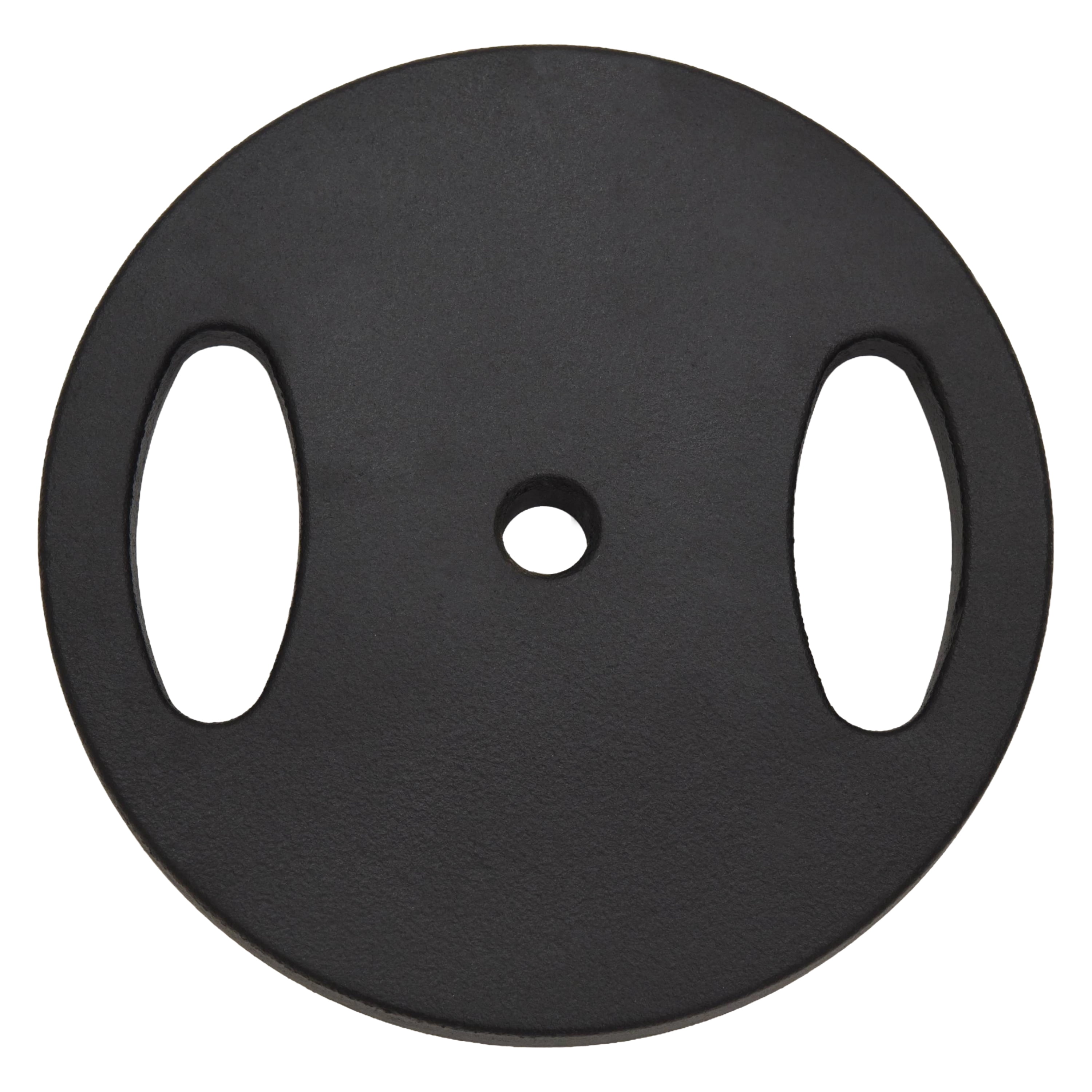 Reebok 50lb Standard Cast Iron Precision Weight Plate with 2-Grip Handles for Strength Training
