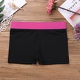 thumbnail image 7 of Kaerm Kids Girls Ballet Dance Booty Shorts Sports Gym Workout Yoga Running Activewear Shorts Rose Red&Black 6, 7 of 7