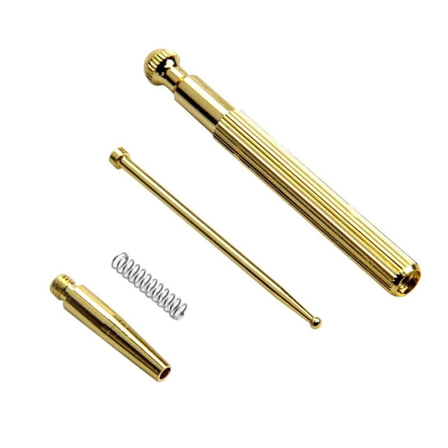 Sonda de acupuntura de latón para oídos y cuerpo, estimulador de puntos de acupuntura, herramienta de masaje con forma de bolígrafo para el hogar y el hospital
