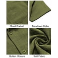 thumbnail image 6 of COOFANDY Mens Short Sleeve Dress Shirts Casual Summer Button Down Shirt with Pocket, 6 of 7