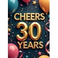 thumbnail image 4 of LUUFILx Cheers 30 Years Anniversary Backdrop Birthday Party Celebration Banner Decorations Event Supplies Balloon Props Photography Background, 4 of 7