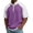 Purple, variant on Yifymode Men's Raglan Sleeve Waffle Knit Half Zip Top, Short Sleeve Loose Fit Lightweight Casual Shirt Army Green L