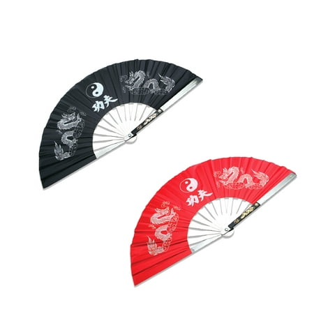

Kung Fu Fans Tai Chi Handheld Folding Steel Hand Fan Practice Training Cosplay hand Fan