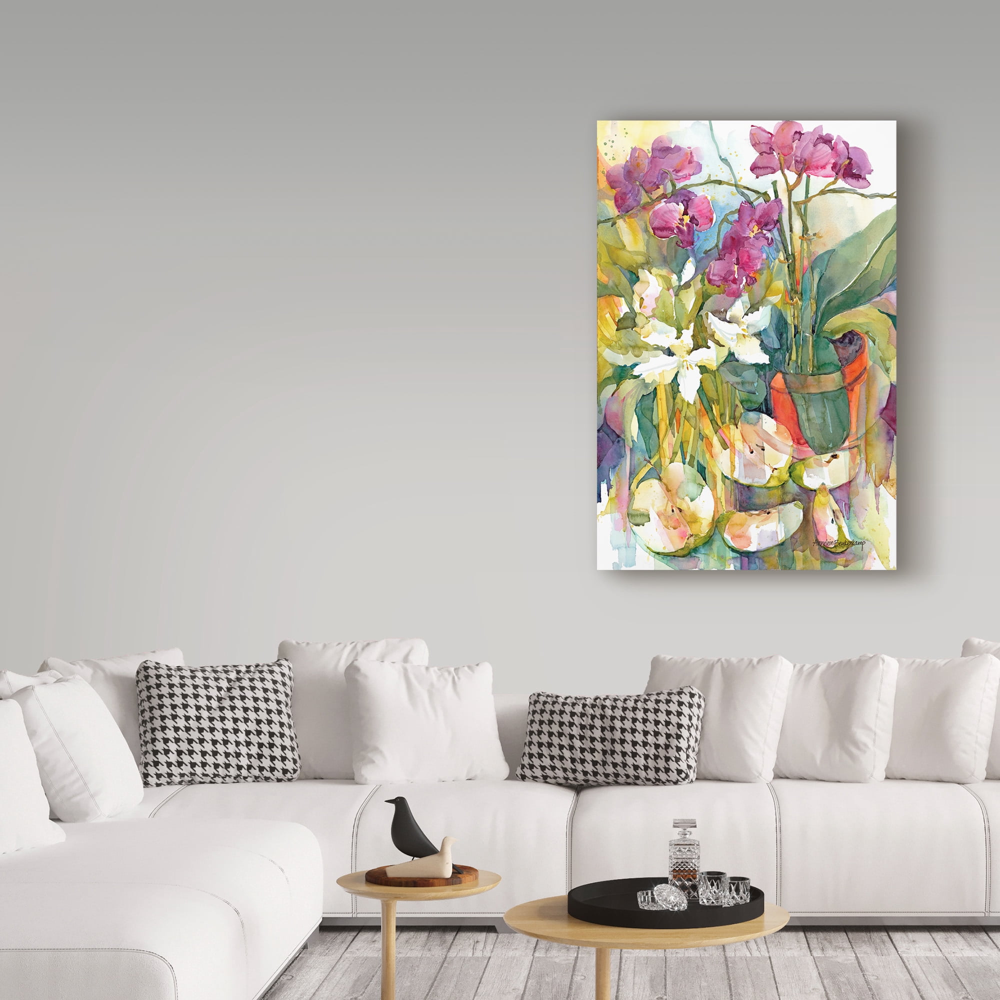 Trademark Fine Art 'Apples and Orchids' Canvas Art by Annelein Beukenkamp