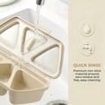 thumbnail image 4 of 6 in 1 Onigiri Mold Triangle Onigiri Mold，Non-Stick Rice Ball Maker Easy To Use,Kitchen tool for Making 6 Sushi at Once（Beige), 4 of 7