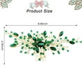 thumbnail image 4 of Sparkly Wedding Hair Combs, Crystal Flwoer Hair Clips Bride Bridesmaid Hair Sides Comb Rhinestone Barrettes, Crystal Flower Hair Pins Hair Accessories for Women Girls (Green), 4 of 4