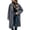 Dark Gray, variant on Womens Trench Coat Double Breasted Notch Lapel Long Jacket with Pockets Warm Cozy Peacoat for Winter Wear Gray