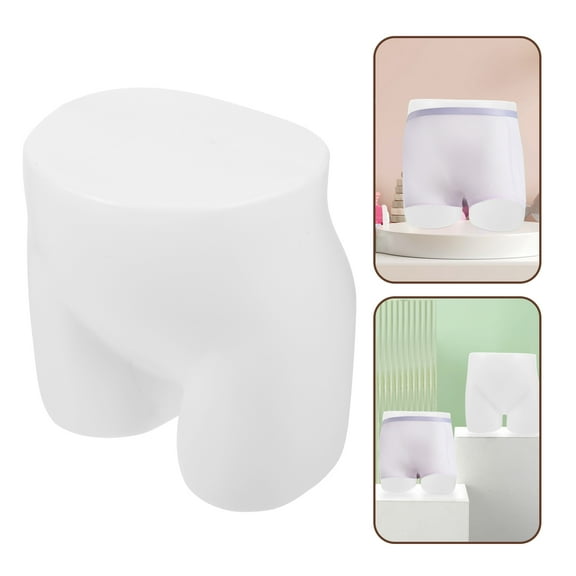 FRCOLOR White Plastic Underpants Display Mannequin with Exquisite Structure for Decor 10.2 Inches