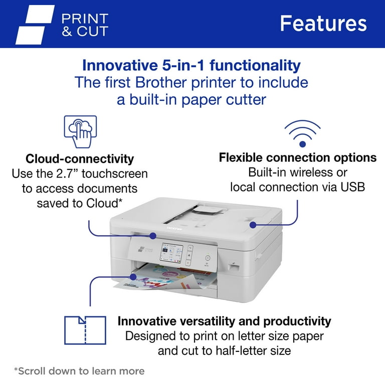 Brother DCP-J988N High Capacity Ink Printer, A4 Inkjet Multi-Functional  Center (ADF / Wired / Wireless LAN / Hand Feeding Tray / Double-Sided 