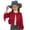 Red, variant on Girls Fringe Cropped Western Jacket, Long Sleeve Open Front Boho Kids Outerwear, Casual Layering Coat for Festival Daily Play(Brown/11-12 Years)