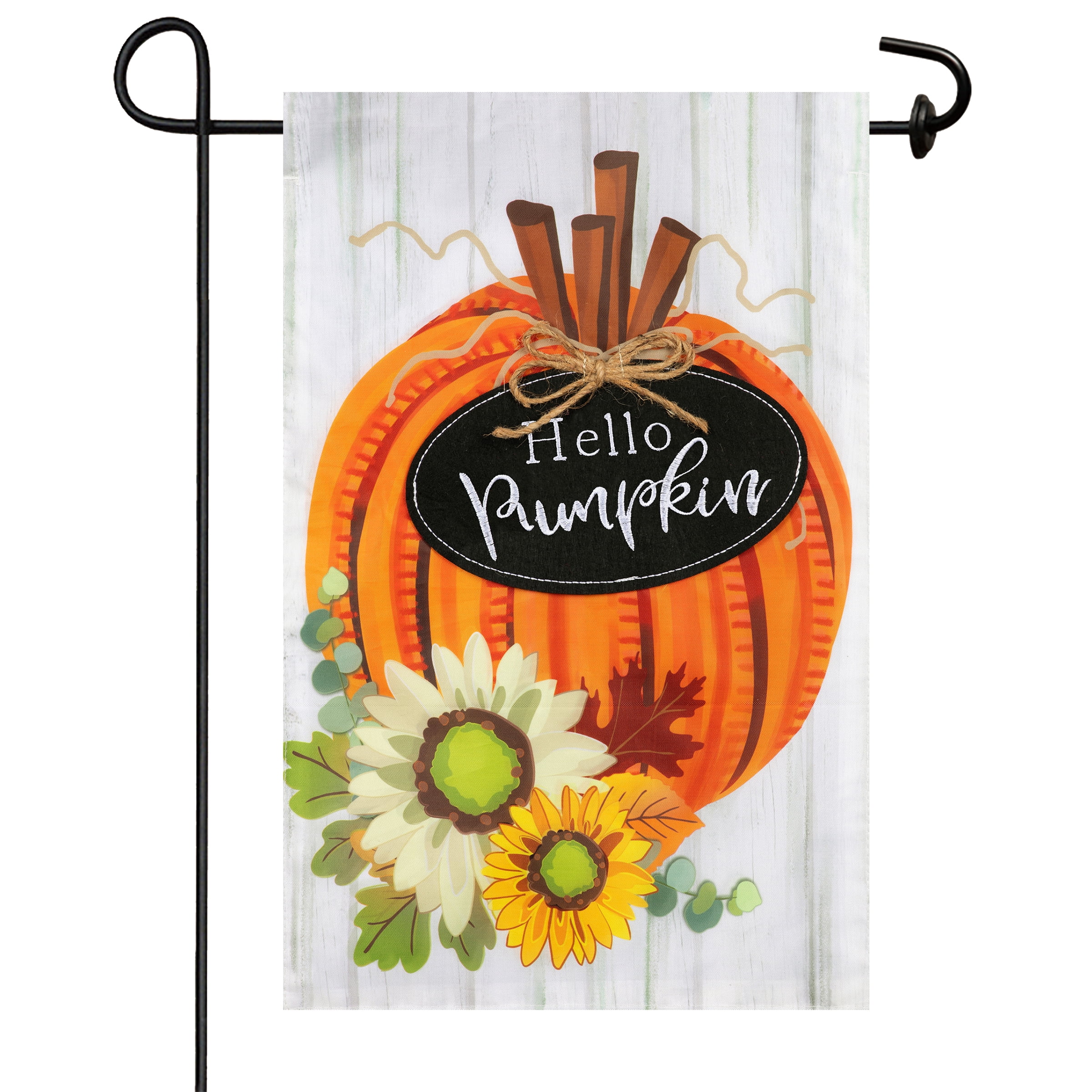 Hello Pumpkins Yard Flag 11.5in x 18in