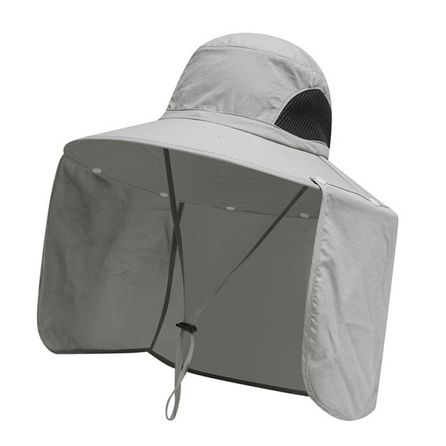 Sombrero de pescador informal con protección solar para playa, camping, escalada, deportes, mujeres y hombres. Gris claro