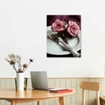 thumbnail image 2 of GOSMITH  Pink Rose Canvas Wall Art for Living Room Decor Modern Flower with Wine Cup Candles Prints Pictures Kitchen Bathroom Paintings Home Decorations Lover Gift, 2 of 4