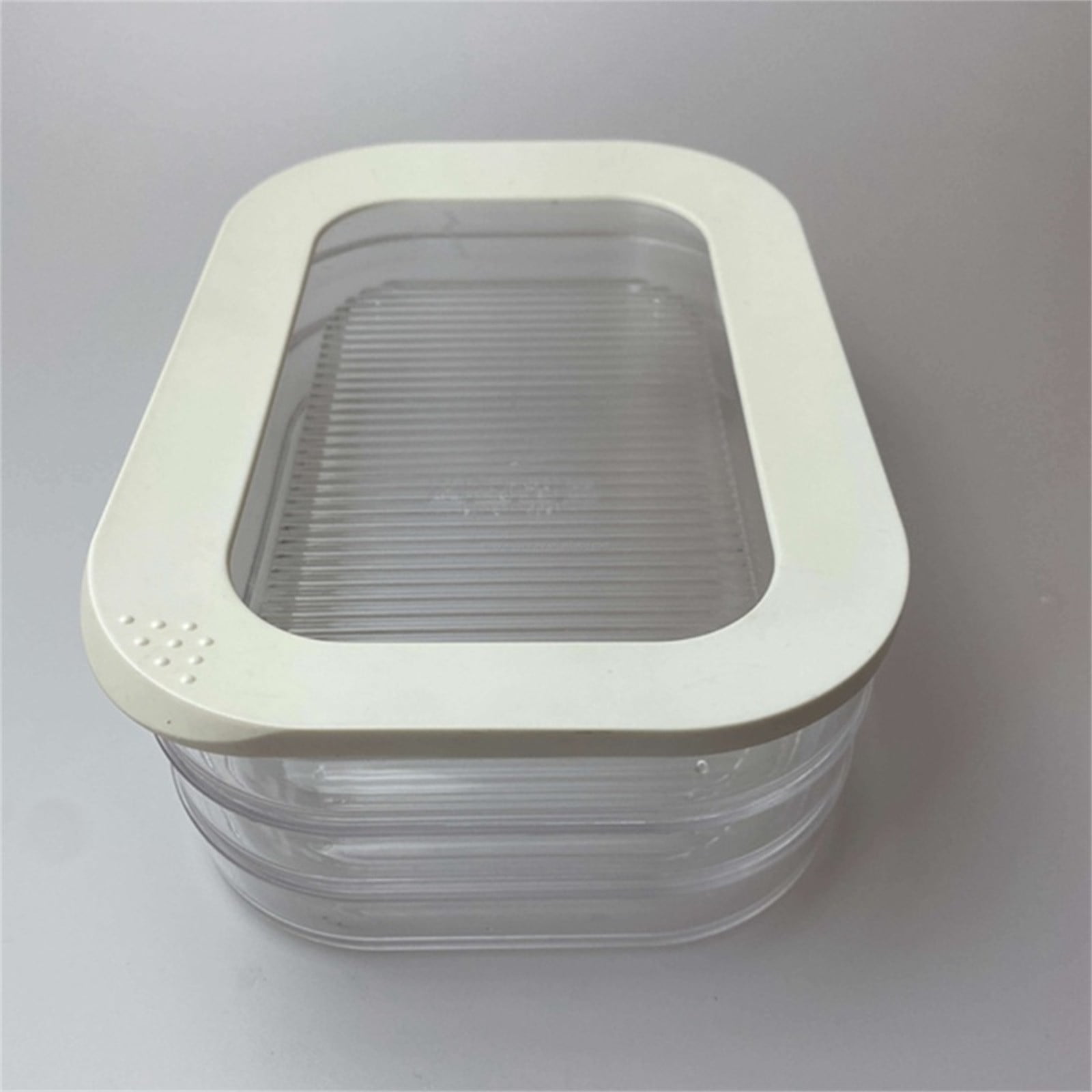 Food Storage Containers for Fridge Plastic Refrigerator Organizers with Lid Stackable Produce Containers to Keep Fruits, Vegetables, Meat (3 Layer)