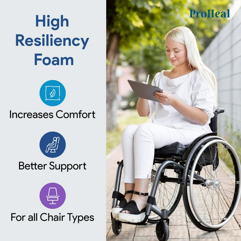 ProHeal 4 Gel Infused Foam Wheelchair Seat Cushion - Orthopedic