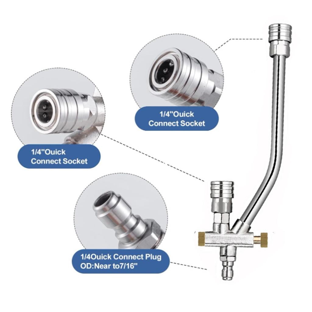 Giaone Pressure Washer Double Tip Attachment Adapter Features Quick Connection System