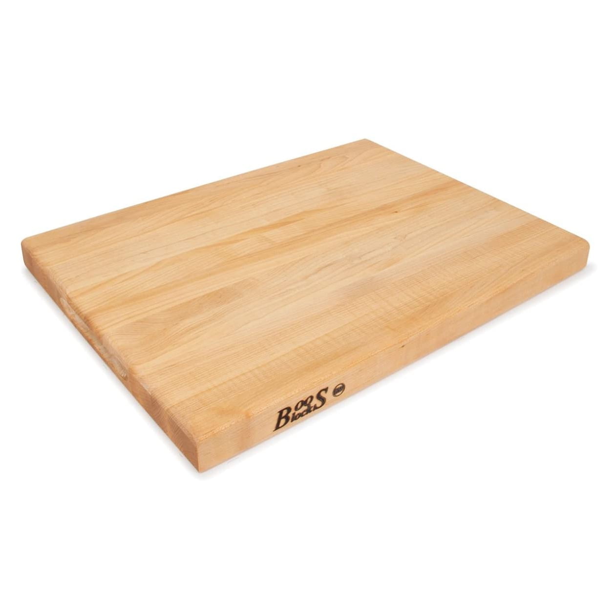 John Boos Maple Wood Edge Grain Reversible Cutting Board, 18 x 12 x 1.5