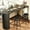 Pure Black, variant on Fluted Bar Table and Chairs Set, 55'' Long Bar Tables with 2 Stools, 3 Piece Counter Height Dining Table for 2, Space Saving Kitchen Table for Bar, Dining Room, Kitchen, Breakfast Nook Corner, Black