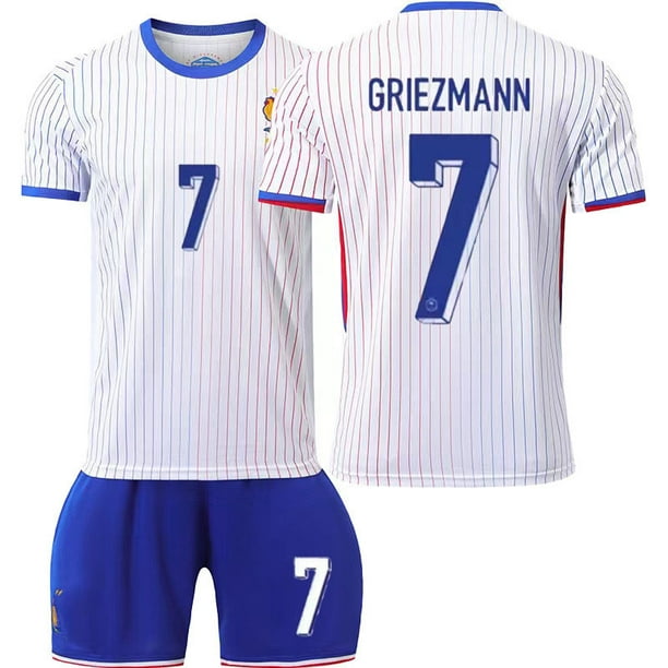 Copa de Europa 2024 Camiseta de visitante de Francia No. 10 Traje de camiseta de fútbol de Mbappé 11 Camiseta transfronteriza de Dembélé7mo Gretzman