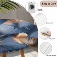 thumbnail image 3 of Navy Blue Ombre Feather Round Tablecloth for 45-54 Inch Tables, Fitted Table Cover with Elastic Edge, Modern Art Leaves Waterproof Outdoor Table Cloth Protector for Patio Garden Dinner Picnic, 3 of 9
