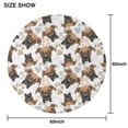 thumbnail image 6 of Cute Doberman and Dog Footprint Round Tablecloth 60"x60",Wrinkle Wipeable Table Cloth for Kitchen Dining Room Picnic Patio Party, 6 of 6
