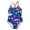 Blue, variant on WOYY Girls One-Piece Swimsuit Dinosaur Print Beach Bathing Suit UPF 50+ Swimwear, Sizes 3-8