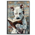 thumbnail image 2 of Dogo Argentino Decor Poster Unframe, Dogo Argentino Dog Canvas Wall Art, Dog Reading Book Canvas Print Painting Poster Wall Decor Dog Lovers Gifts, 2 of 6