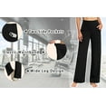 thumbnail image 4 of Rosvigor Wide Leg Yoga Pants Women High Waisted Pants Loose Casual Pants with Pockets, 4 of 9