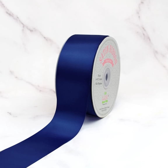 Creative Ideas Polyester Ribbon, Navy Blue, 2" x 50 Yards