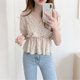 thumbnail image 5 of Camisa de corazón Blusa casual de verano con cuello en V Top de manga corta para mujer, albaricoque, S Inevent AP001470-07B, 5 of 7