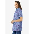 thumbnail image 3 of Woman Within Plus Size Perfect Printed Short-Sleeve Polo Shirt, 3 of 6