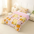 thumbnail image 2 of Erosebridal Yellow Funny Capybara Twin Comforter Sets,Cute Orange Pattern Bedding Set For Capybara Lovers ,Reversible Pink 2 Pieces, 2 of 7