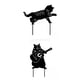 thumbnail image 1 of 2 estacas decorativas de acrílico para exteriores para de césped y jardín Cola Estacas de estatua de gato, 1 of 8