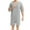 Men-Grey, variant on WBQ Women Zipper Front House Coat Short Sleeve Waffle Belt Robe Zip up Bathrobes Short Nightgown Soft Dress Gown with Pockets, S-2XL