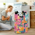 thumbnail image 5 of Yayeee Freestanding Laundry Hamper with Handle Collapsible Large Storage Basket for Clothes, Art Map, 5 of 7