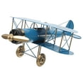 thumbnail image 5 of Blue Vintage Model Airplane Kit for Adults with Exquisite Iron Details and Construction for Home Decor, 5 of 8
