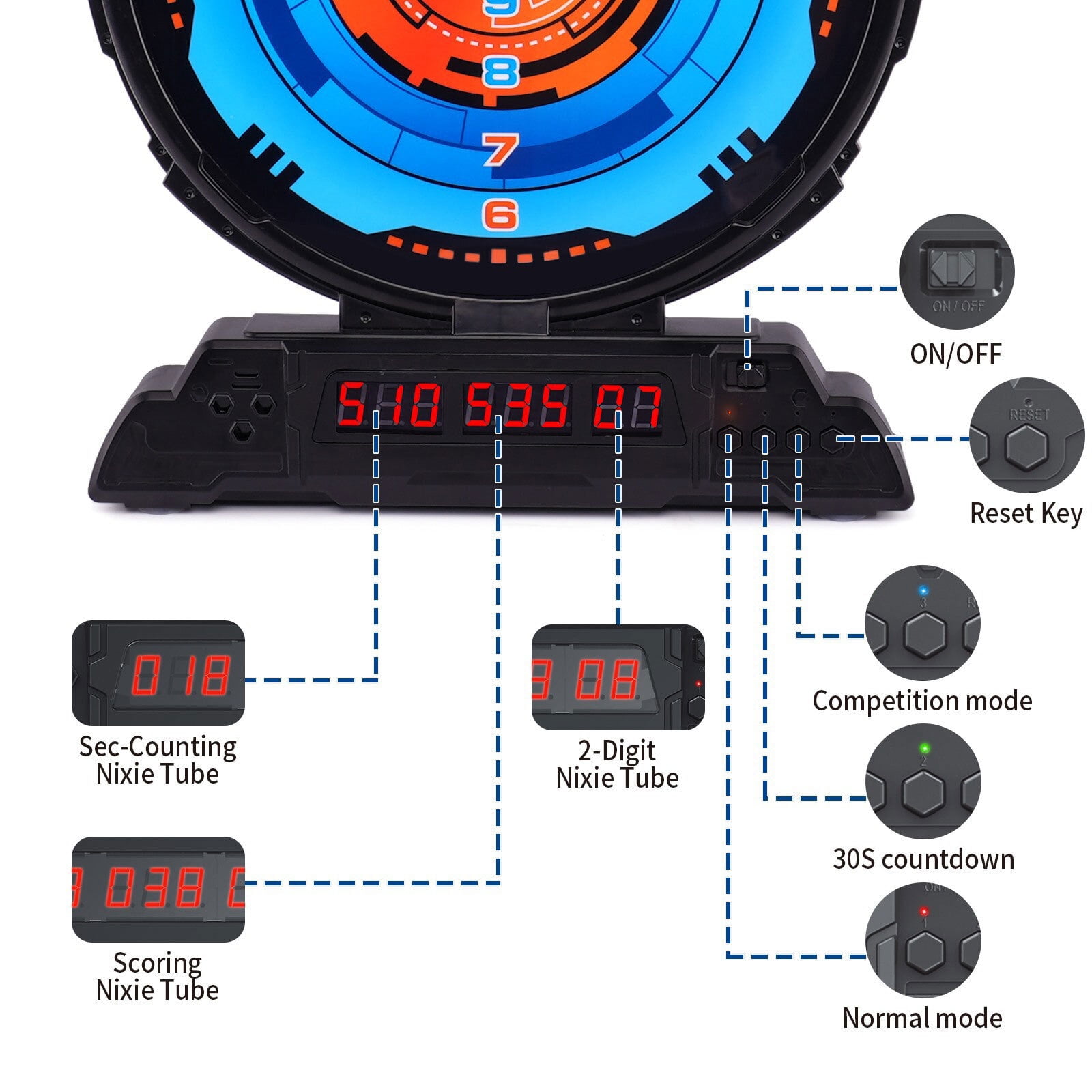 Freecat Digital Target Game for Boys, Shooting Practice, Kids Target Shooting Games Toys for 5-12 Year Old Boys