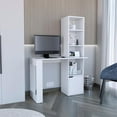 thumbnail image 2 of Ripley Writing Desk Bookcase and Cabinet in White Engineered Wood, 2 of 5