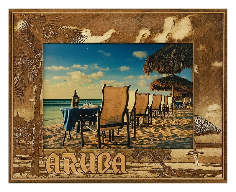 Aruba Laser Engraved Wood Picture Frame 5 X 7 Com Aruba Laser Engraved Wood Picture Frame