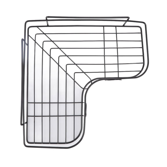 Suodoka Wall‑Mounted Iron Corner Shelf – Triangular Storage Rack, No‑Drill Installation, Rust‑Proof, Ideal for Bathroom, Kitchen & Living Room