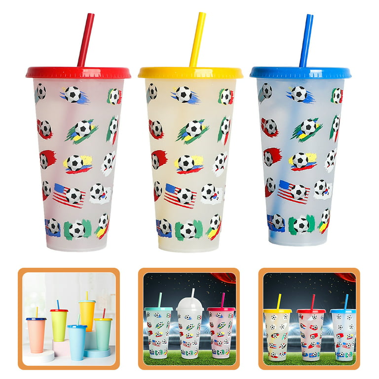 Halloween Color Changing Cups With Lids And Straws Plastic