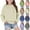 Beige, variant on Sriper Girls' Drop Shoulder Sweatshirt, Long Sleeve Pullover Hoodie, Side Split Style, Casual Winter Wear 5 14T, Funnyny Outfit, Ropa para Niña, Cozy & Stylish Size Blue 13 Years