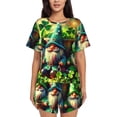 thumbnail image 1 of Fotbe St. Patrick's Day USA Flag Conjunto de Pijama Estampado para Mujer, 2 Piezas, Ropa de Dormir con Camiseta de Manga Corta y Shorts Suaves-Medium, 1 of 6
