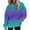 Purple, variant on Women's Oversized Gradient Color Drawstring Hooded Sweatshirt with Pocket, Soft Breathable Long Sleeve Pullover Top for Casual Streetwear,Loungewear Comfort,Daily Wear and Outdoor Activities Blue L