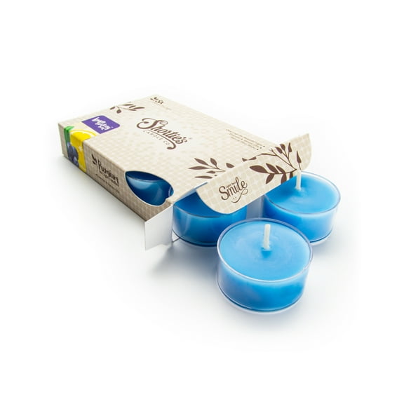 Lemon Blueberry Twist Tealight Candles - 6 Blue Premium Scented Tea Lights - Shortie's Candle Company